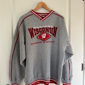 Lee Gray and Red Wisconsin Sweatshirt